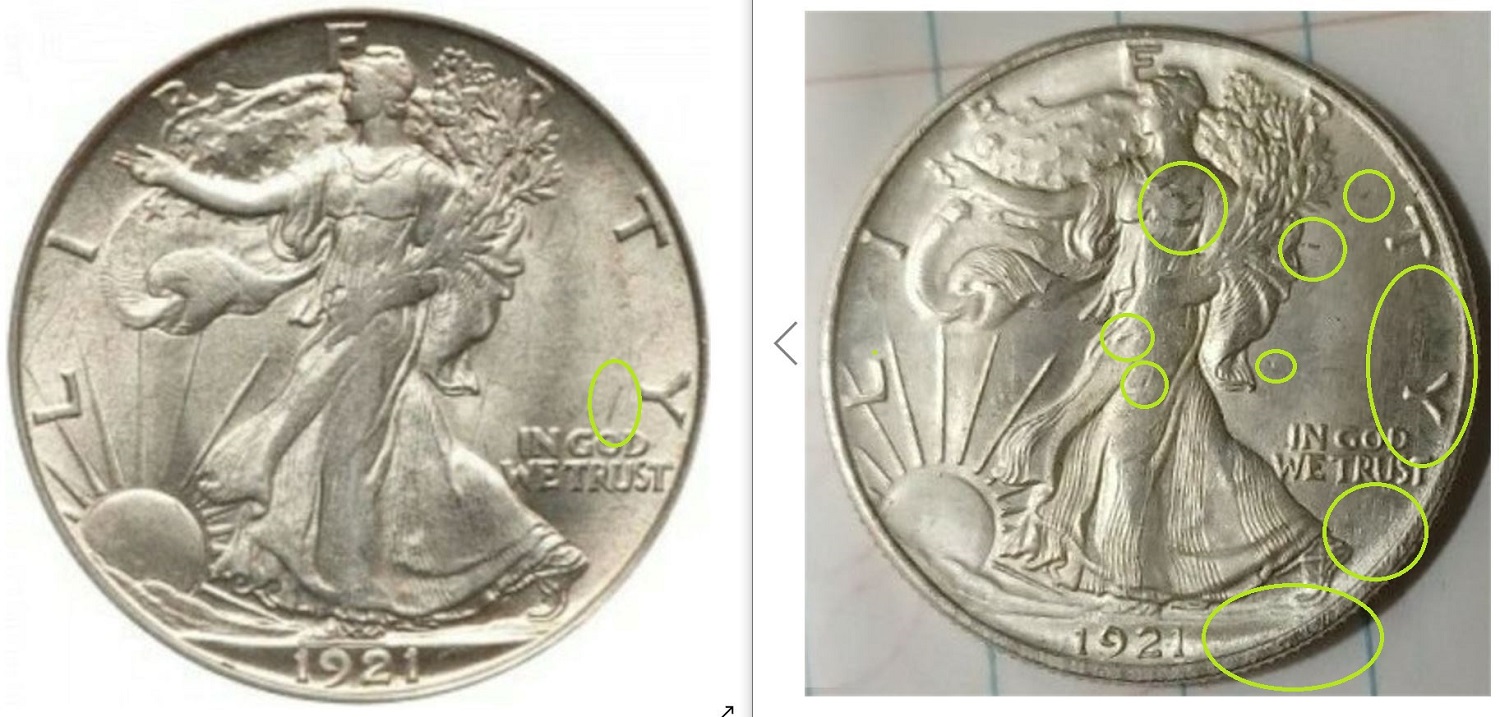 Scam-Averted:-1921-D-50c-Walking-Liberty-Half-Dollar